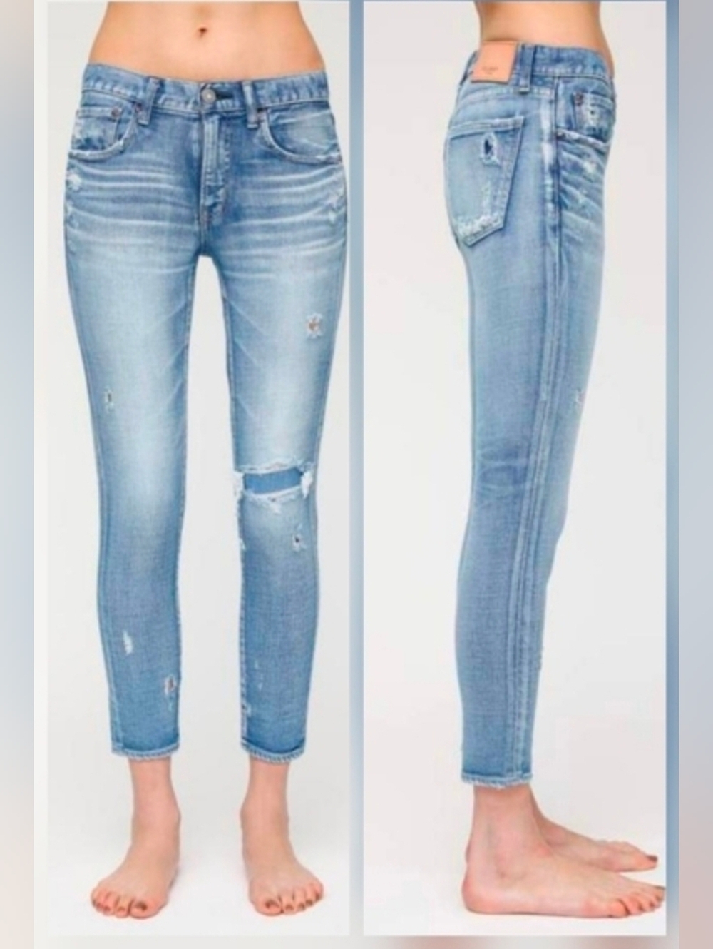 ❤️ MOUSSY VINTAGE LENWOOD DISTRESSED SKINNY ANKLE JEANS, 0 (25)